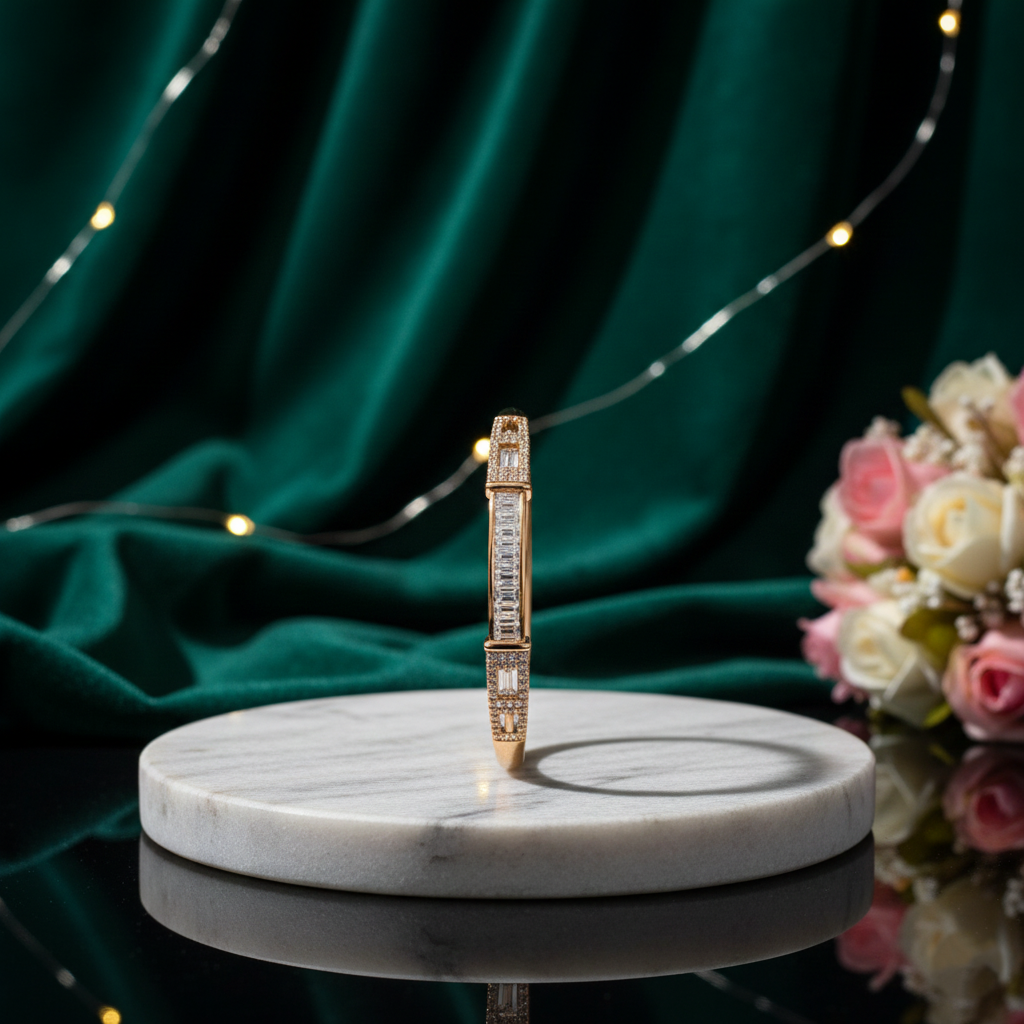 Baguette Blaze Kada - Rose Gold